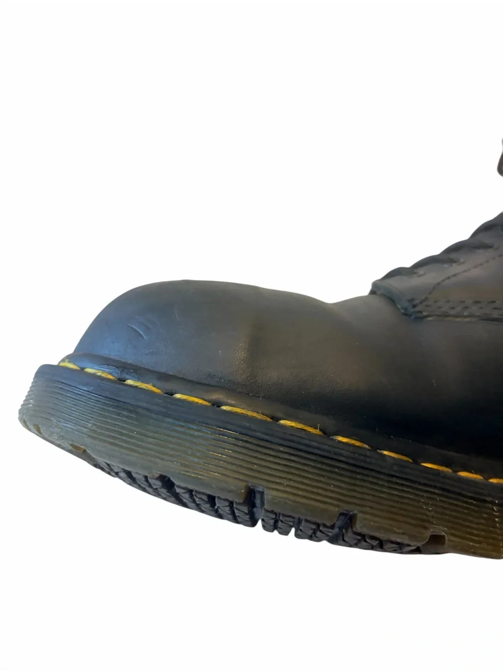 Doc Martens Steel Toe Safety Boots Mens 12 black lace up work boots
